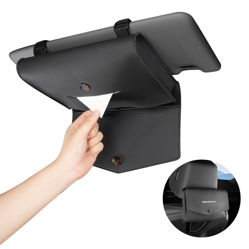 Serena Compatible Car Tissue Case, Boxless Application, SERENA Logo Included,