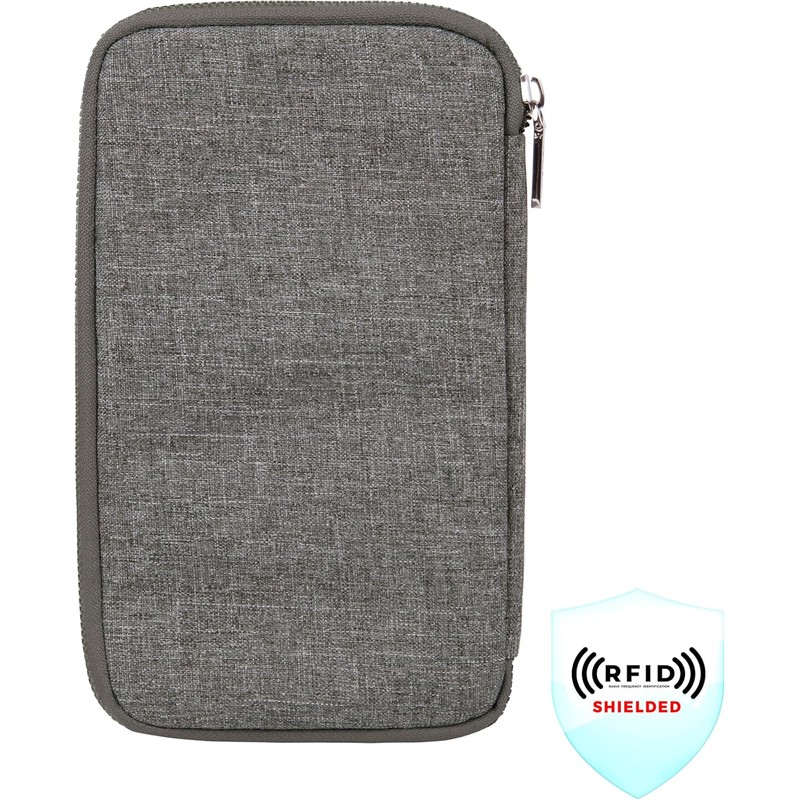Travelon portafolios con cierre para pasaporte familiar con bloqueo RFID