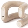Francfranc Bi-Color Ceramic Bookends, Set of 2, Beige