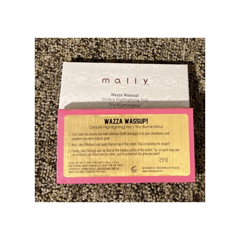 Mally WAZZA WASSUP! Ombre Highlighting Trio 0.16 oz NEW IN