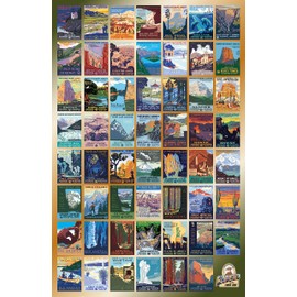 国立公園—WPAのポスターアート、55パーク、1000パズル。