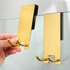 Taozun Shower Door Hooks, Gold Towel Hooks for Bathroom Frameless