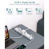 Addtam Power Strip Surge Protector with USB C - Flat
