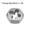 sourcing map Hex Rethreading Die M10 x 1.25 Pitch Carbon