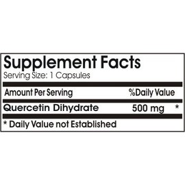 Naturetition Supplements Quercetin 500mg ~ 100 Capsules - No Additives