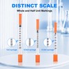 1ml Disposable Lab Syringes, 32Ga-1/4 Inch (6mm), Pack of 100