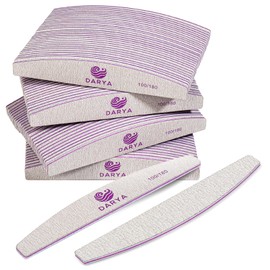 DARYA Nail Files (100 Pcs) Double Sided 100/180 Grit Emery Boards for Nails Acrylics Natural Nail File Toenails & Pet Grooming Durable Washable Professional Nail Files for Salon & Home Use