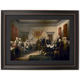 Framed Declaration of Independence Painting by John Trumbull. Standard or Poster - Standard