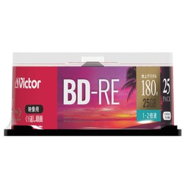 Victor BD-RE VBE130NP25SJ1 for Repeated Recording (Single Layer, 1-2x Speed, 25 Sheets)