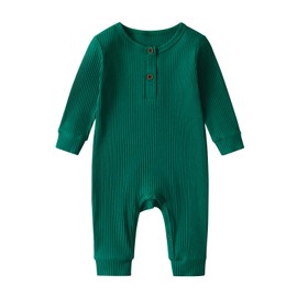 Tearfuty Newborn Baby Boy Girl Rompers Cotton One Piece Jumpsuit Long Sleeve Rompers（2 Pack）