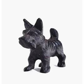 EatingBiting 3" Cast Iron Schnauzer Dog Pet Statue Paperweight Puppy Figurine Collectible Gift Garden Home Office Desk Decor Animal Figurine