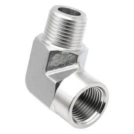 Goldpea Stainless Steel 304 Street Elbow 1/4" NPT Female x 1/4" NPT Male 90 Degree Elbow Forged Pipe Fitting 1pc