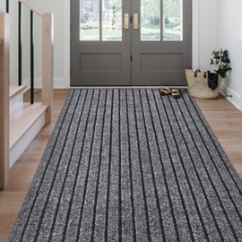 Morefany Outdoor/Indoor 3ft x 5ft Runner Rug, Hallway Custom Sizes Non-Slip Rubber Backing Area Runner Rugs Waterproof Carpet Rugs for Kitchen Entryway Balcony Garage Stair Laundry
