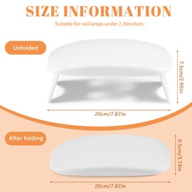 Huakaile Plastic Arm Rest for Nails Tech White, Foldable Manicure Hand Rest Stand Holder, Professional Nail Art Hand Pillow for Clients Table Desk Station Salon Supplies Accessories