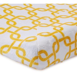 TL Care Heavenly Soft Chenille - Funda para cambiador de pañales contorneada, color amarillo dorado, sarga Gotcha, para niños y niñas