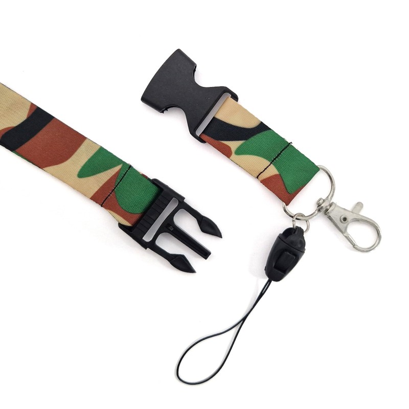 Camouflage Camo Lanyard Detachable Neck Strap for ID Card Badge