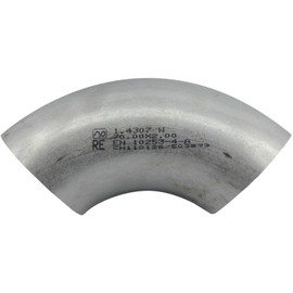 Stap Pert VAS8 Welded Pipe Elbow 1.4301 Stainless Steel 90 ° Diameter 60 mm Thickness 2 mm