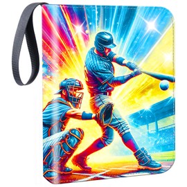 Baseball Card Binder with Zipper, Premium 900 Pocket Sleeves Trading Card Binder, Portable Collectible Card Book, Double Sided 9 Pocket Trading Card Holder for MTG, TCG, Sports Cards.