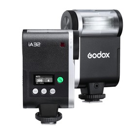 GODOX Godox IA32 Mini Camare Flash,Speedlite GN15 with 8 Levels Flash Power 1/128-1/1,S1/S2 Optical Control for Fuji,for Canon,for Nikon,for Sony, for Olympus