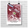 GroundDesigns WIGAN WARRIORS Rugby League Gift DW STADIUM Art A3