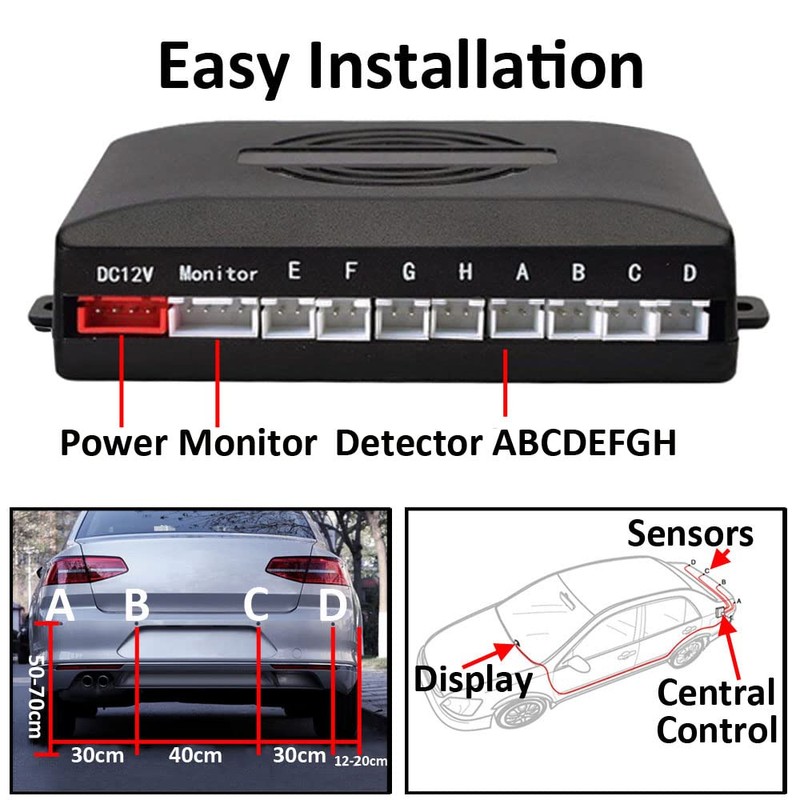 MOCNT Car Reverse Parking Sensors Car Rear Reverse Parking Radar