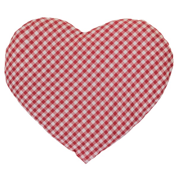 Cherry Stone Cushion Heart Approx. 30 x 25 cm – Red/White – Heat Cushion – Grain Cushion – A Charming Gift