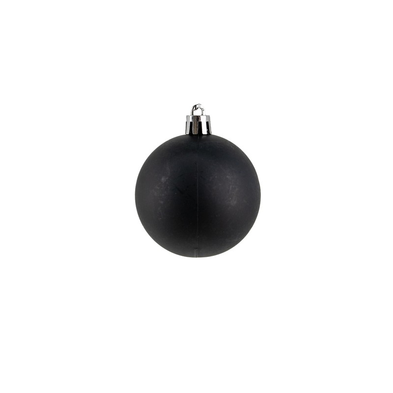 Plastic Christmas Baubles Black 2 Sets - 68 Pieces Diameter
