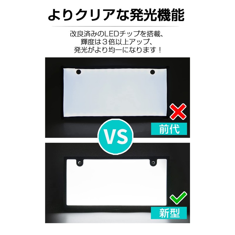 POOPEE LED License Plate Full Illumination, Ultra Brightness, Ultra Thin,