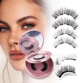 Magnetic Eyelashes with Applicator No Glue Lightweight Soft Magnetic Lashes Easy to Wear,2 Pairs of Different Natural Style Reusable Fluffy Magnetic Lashes Wispy by Wendy Lashes(24P/KS01)