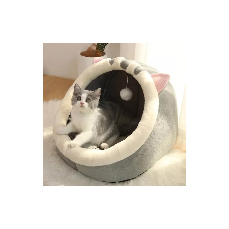 Casa Y Cama Gato Plegable Con Cojín Suave Para Mascota
