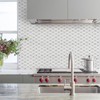 STICKGOO 1 Sheet Peel and Stick Backsplash, Pure White Marble
