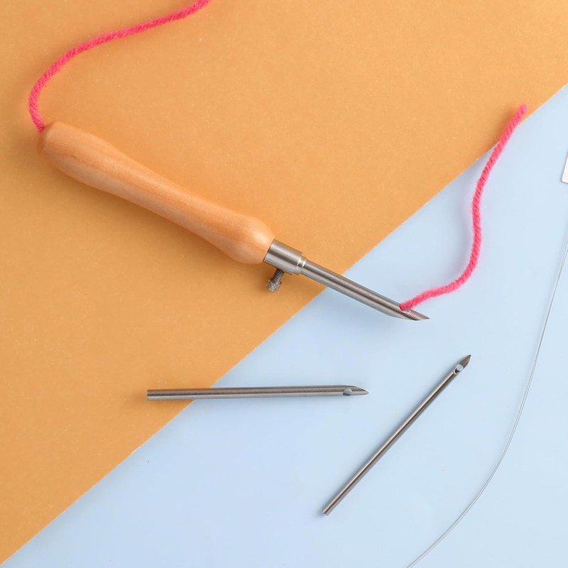 Punch Embroidery Kit Embroidery Punch Needle Threader Tool, 5Pcs Punch