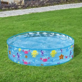 Alberca Circular Infantil Animales Marinos 122 Cm Color Azul                                                                                          