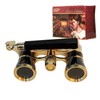 HQRP - Binocolo da opera 3 x 25, nero con