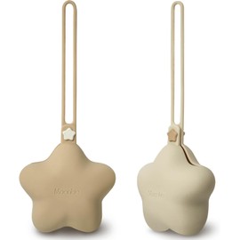 Moonkie - Funda de silicona para chupete, bonito estuche portátil para guardar chupetes, paquete de 2