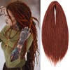 Samtress Double Ended Dreadlock Extensions 24 Inch Copper Red Synthetic