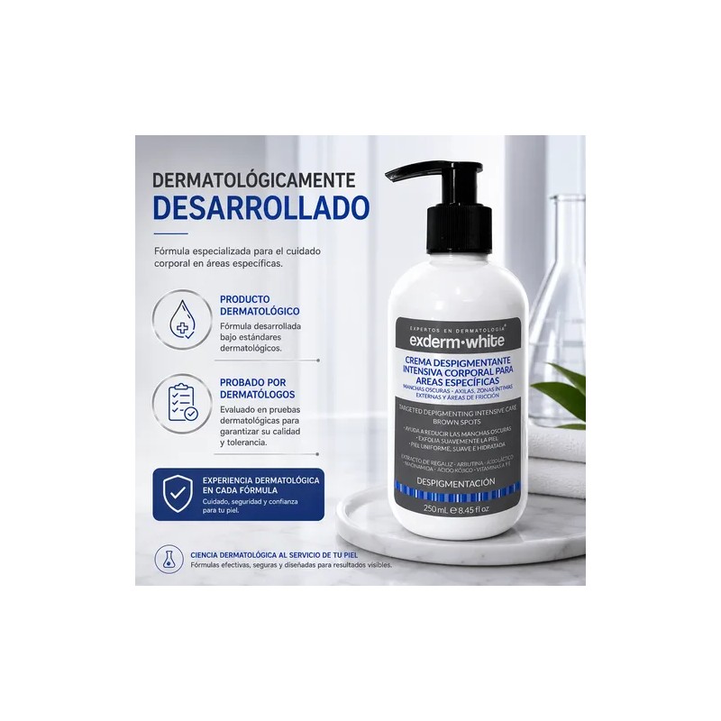 Exderm White Crema Despigmentante Intensiva Corporal 250