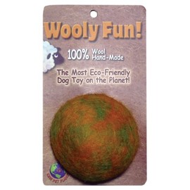 One Pet Planet 86002 2-Inch Wooly Fun Ball Dog Toy