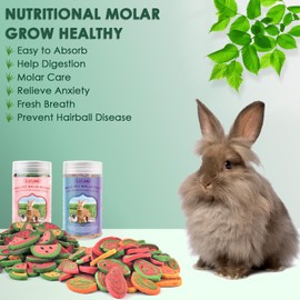 KATUMO Rabbit Chew Treats - 380g Mixed Natural Timothy Hay Pumpkin Carrot Beet Spinach Chew Toys for Rabbit Guinea Pig Hamster Bunny Chinchilla Gerbil Small Rodent Pets