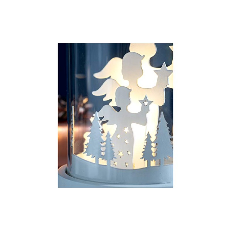 WeRChristmas Pre-Lit Christmas Dome Angel Decoration, Multi-Colour, 18cm