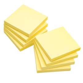 AiTodos® 800pcs Sticky Notes 76x76mm, 100 Sheets/Pad, Yellow Self-Sticky Notes, Easy to Write, Restickable, for School, Home, Office