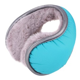 SoulQ Waterproof Ear Muffs,Unisex Adjustable Ear Warmers,Winter Fleece with Reflective Stripe Earmuffs (Blue)