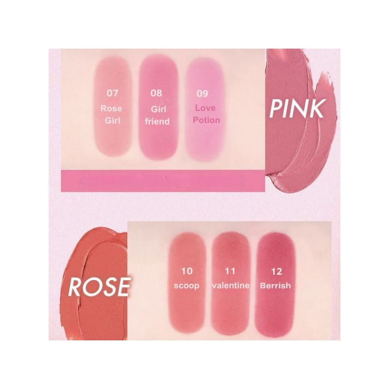 AMUSE Powder Lip & Cheek Duo Gift Set 3items, Color1#$%Color2:07
