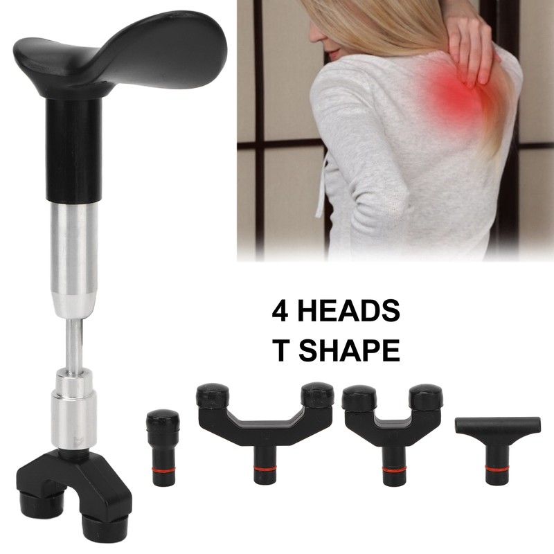 Deep Tissue Massage Tool 4 Heads Stainless Steel Portable Manual