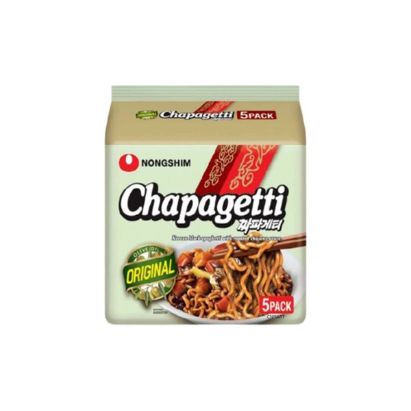 Nongshim Chapagetti Chajang Instant Noodle Halal 140g (Pack of 5) by CNMART