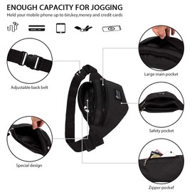 LEBEXY Bauchtasche Herren | Gürteltasche Damen | Hüfttasche Schwarz | Brusttasche Wasserdicht | Wasserdicht Laufgürtel | Handytasche Sport Geldgürtel Wandern