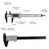 Sendowtek Calibrador Digital Electrónica Calibrador de Pantalla Vernier Digital Inoxidable