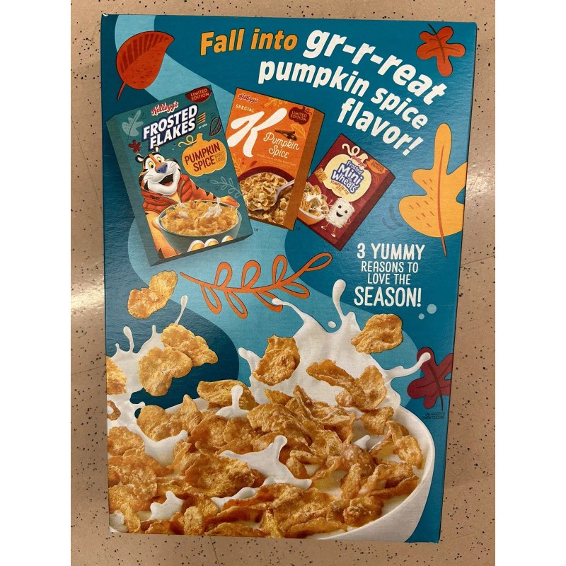 Kellogg's Frosted Flakes Pumpkin Spice Breakfast Cereal 10.6 oz