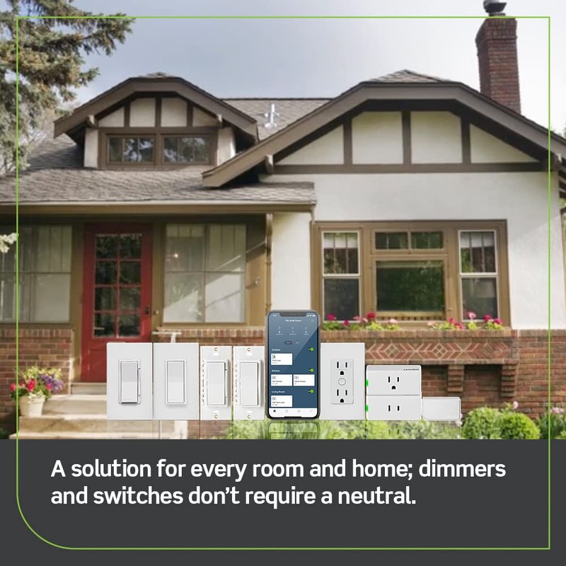 Leviton Decora Smart No-Neutral Dimmer & Wi-Fi Bridge Kit for