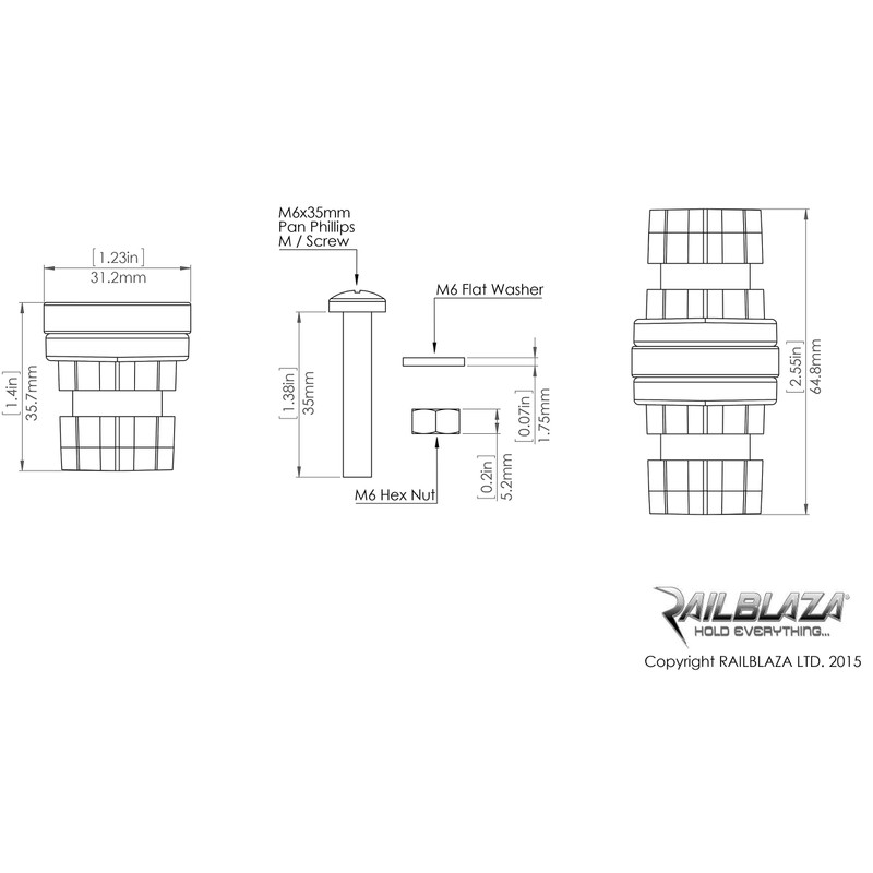 Rail Blazer Attachment Adapter Kit Starport Kayak Parts